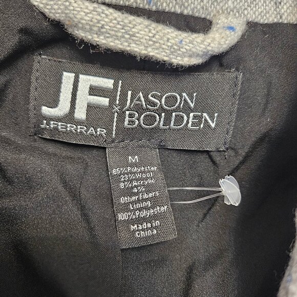 JF x Jason Bolden Unisex Gray Multi Wool Blend Oversize Suit Jacket Size M - Picture 8 of 8